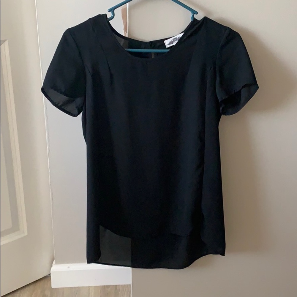 black sheer top